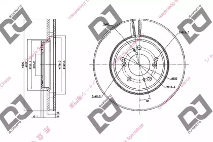 Тормозной диск DJ PARTS BD1543